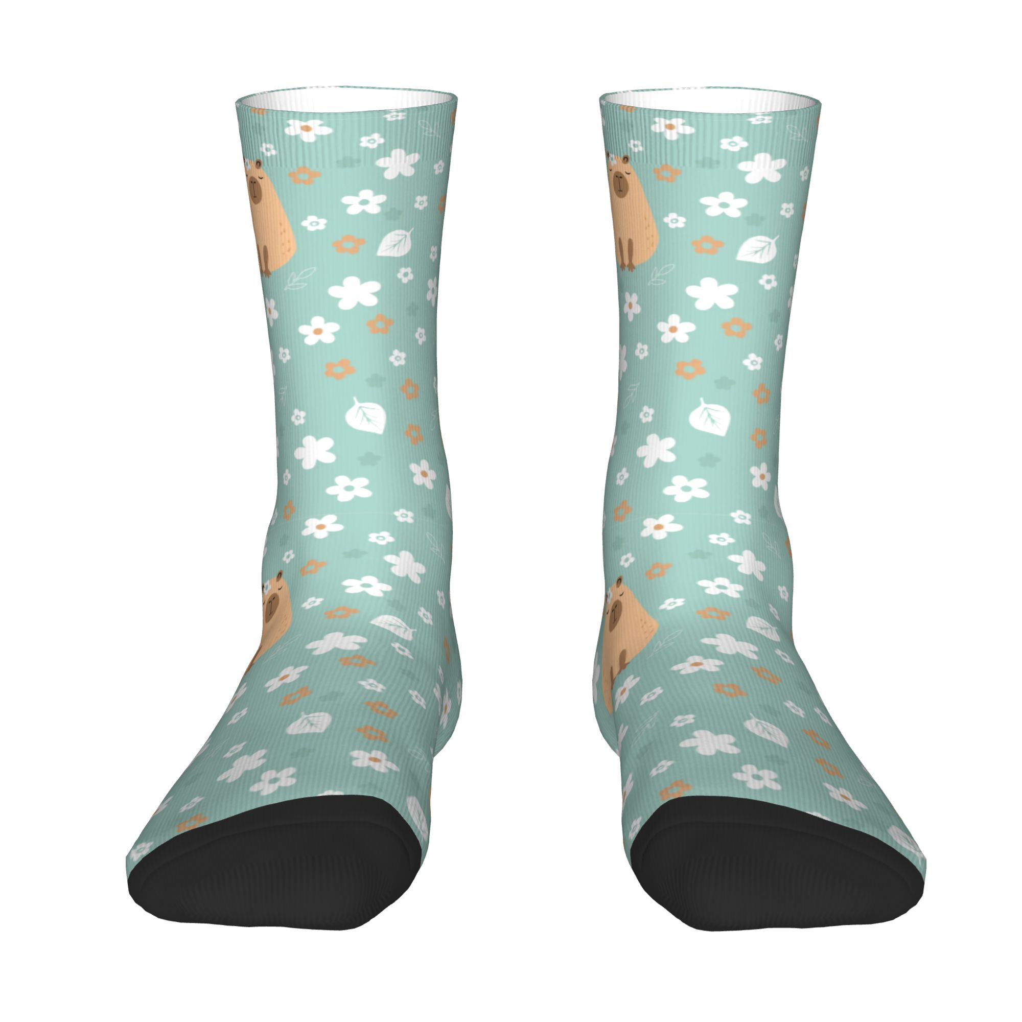 Dress Sock Men - Calcetines Divertidos Personalizados con Capibara y