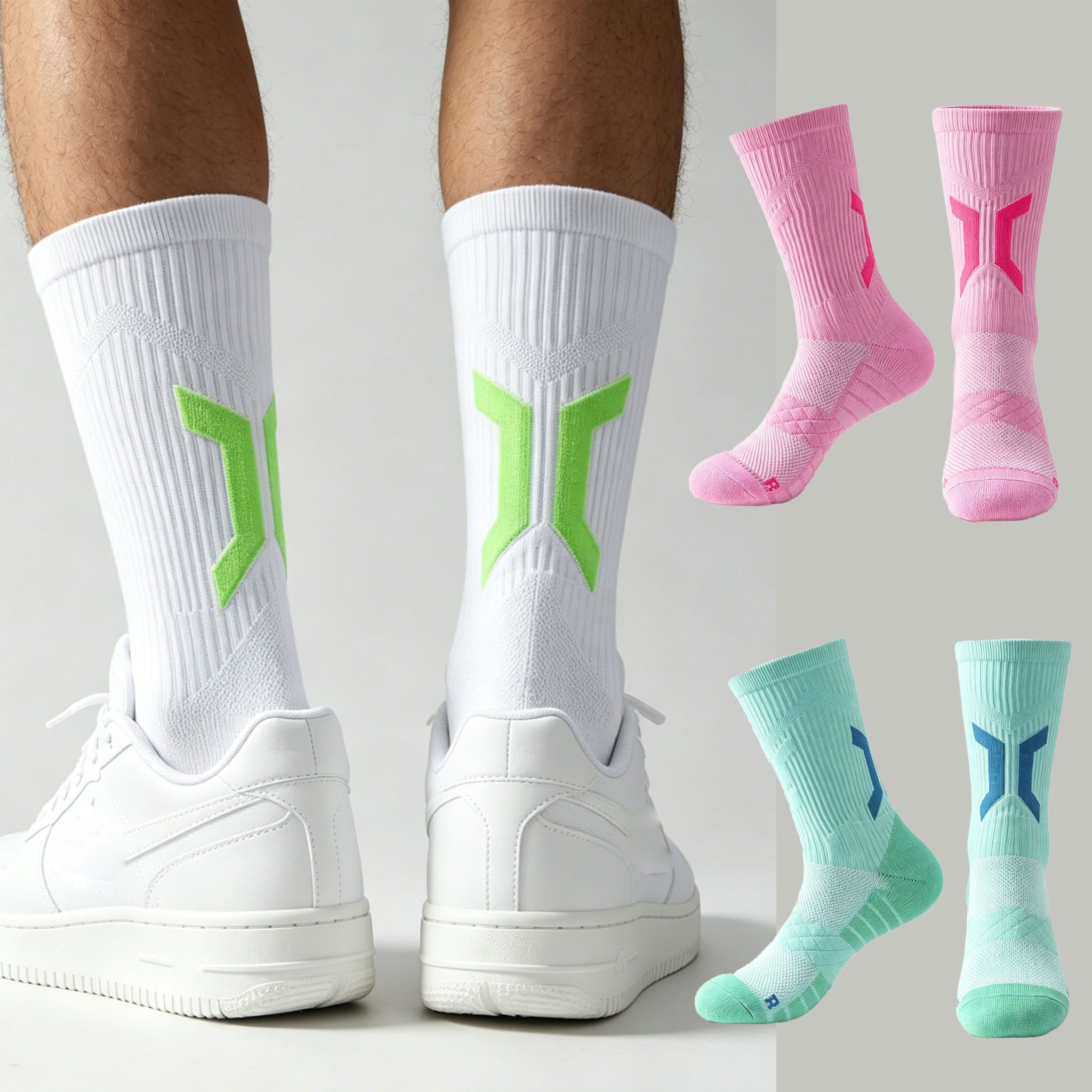 Athletic Sock Cushion - Calcetines de Baloncesto Gruesos y Acolchados